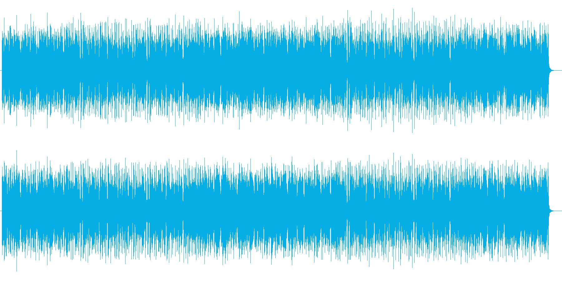 イベントが発生していない時のゲーム音楽の再生済みの波形