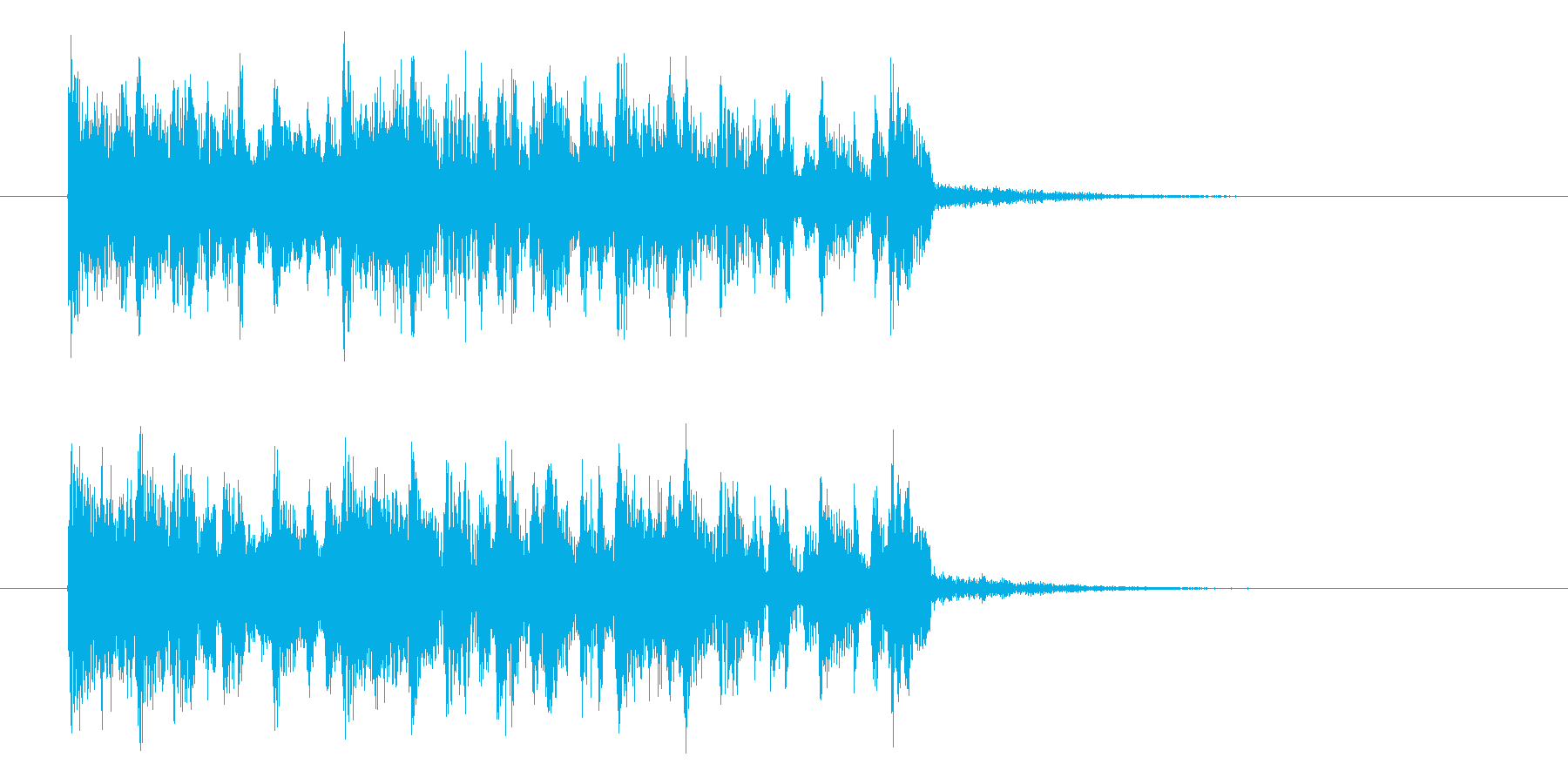 明るくアップテンポなギターの短い曲の再生済みの波形