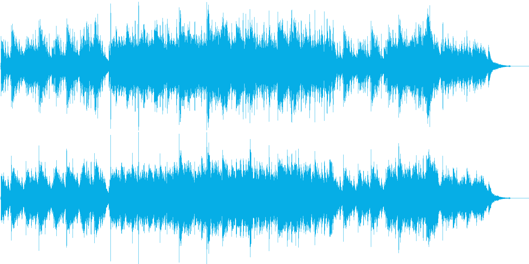 ピアノとストリングスの優しい曲04の再生済みの波形