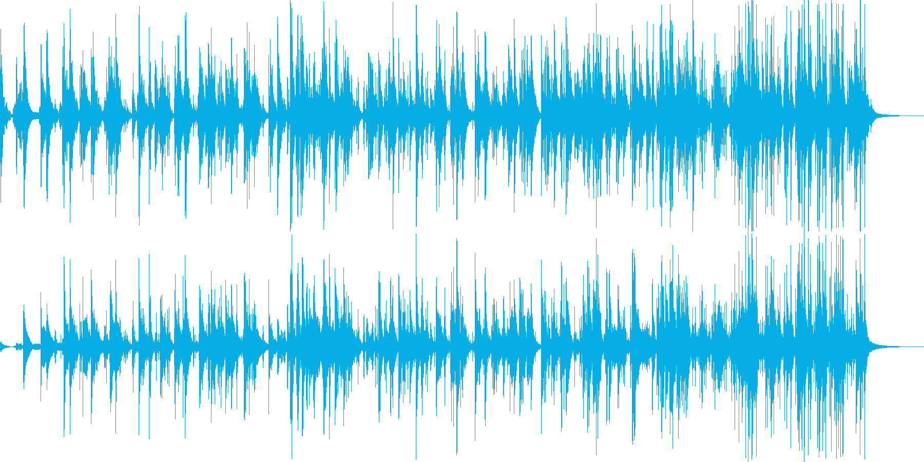 幻想的な雰囲気の曲の再生済みの波形