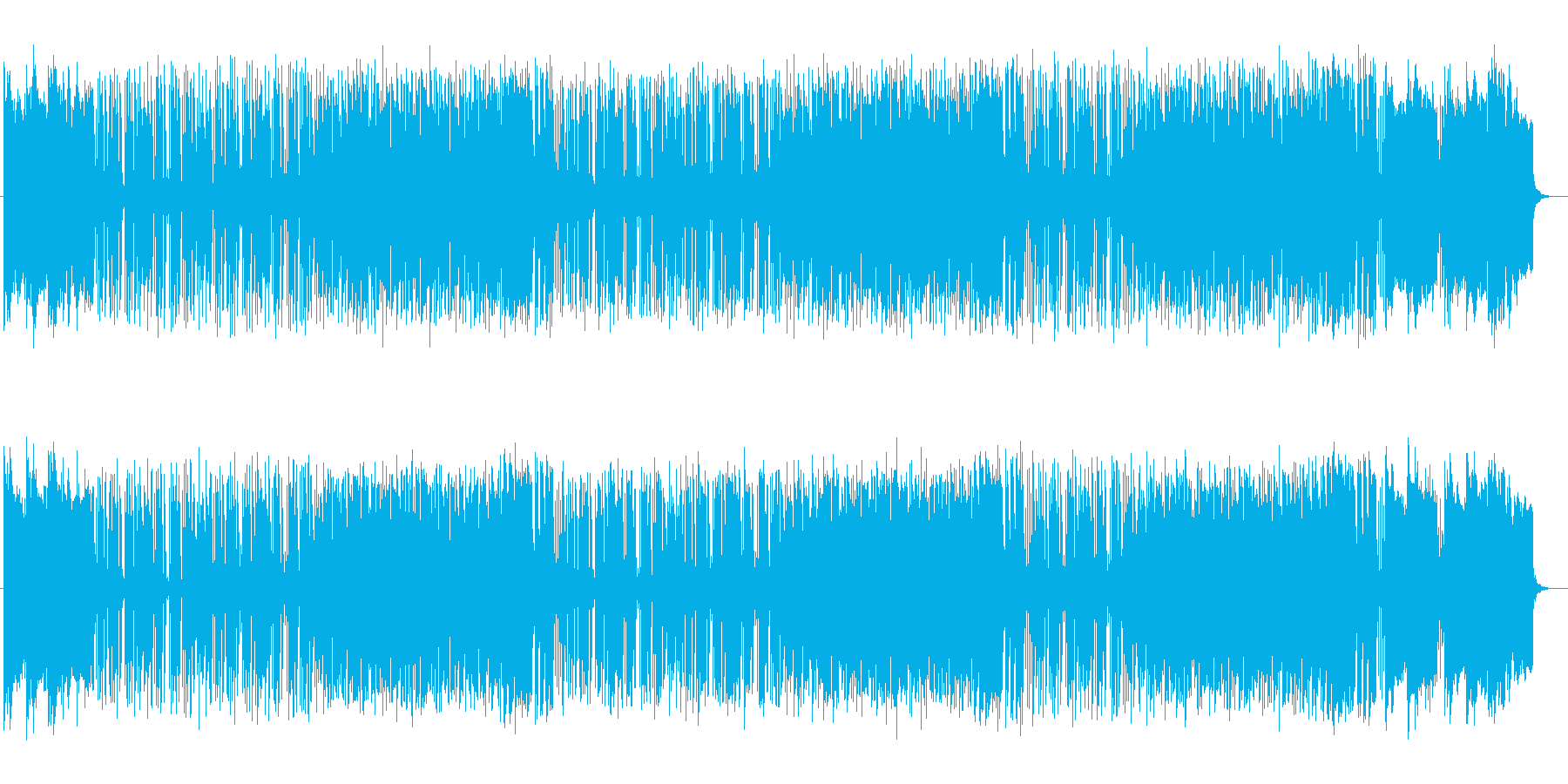 爽やかさを演出できるシンセのポップ曲の再生済みの波形