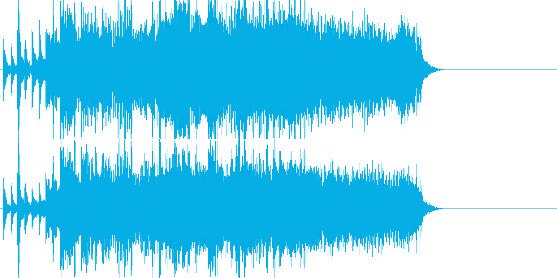 エキサイティングなロックジングルの再生済みの波形