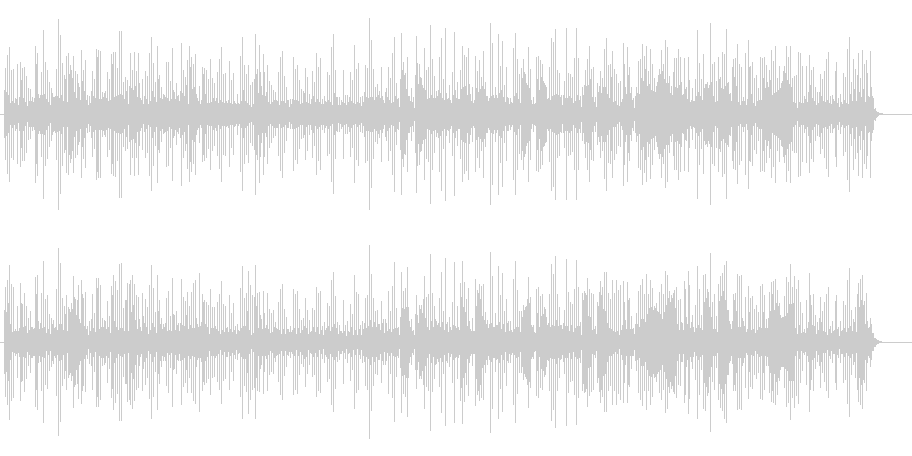 ユニークな響きのミュージックの未再生の波形