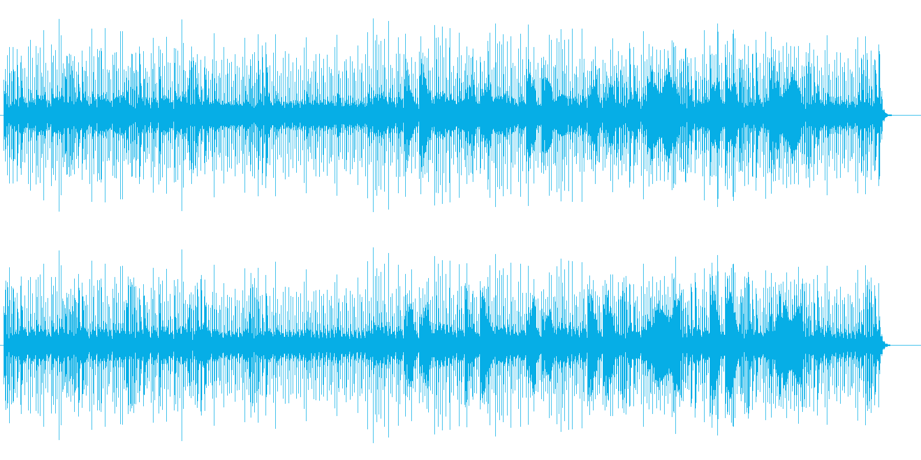 ユニークな響きのミュージックの再生済みの波形