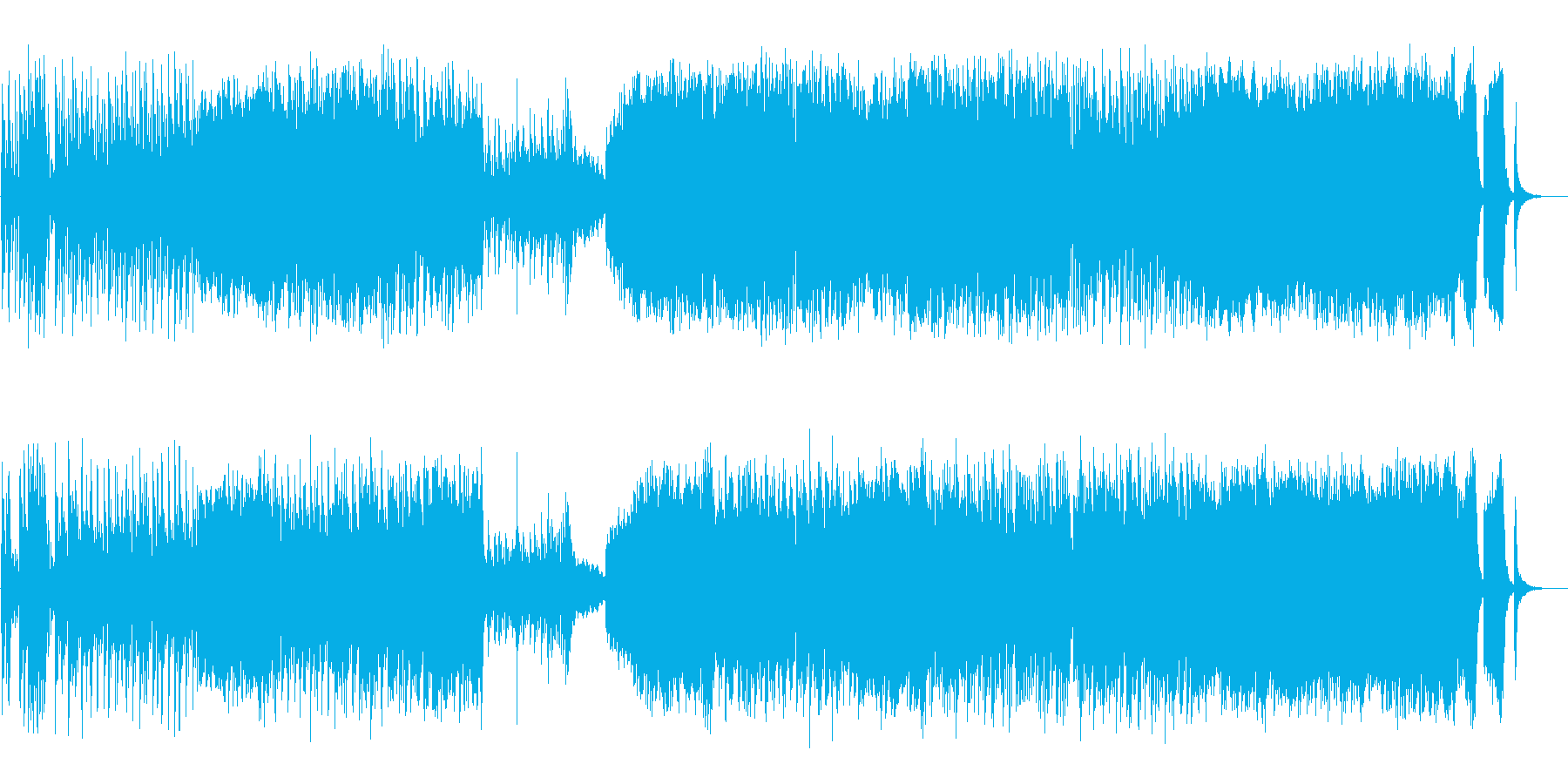 ピアノとストリングスによる爽やかな楽曲の再生済みの波形