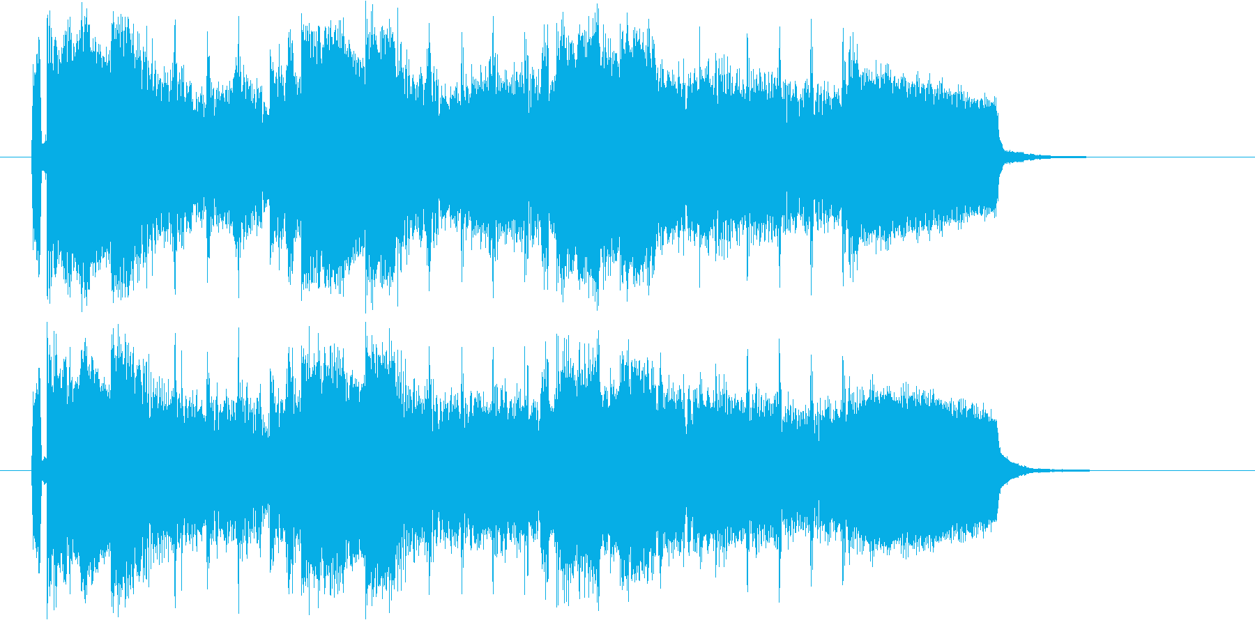 明るく弾みのある元気なポップな曲の再生済みの波形