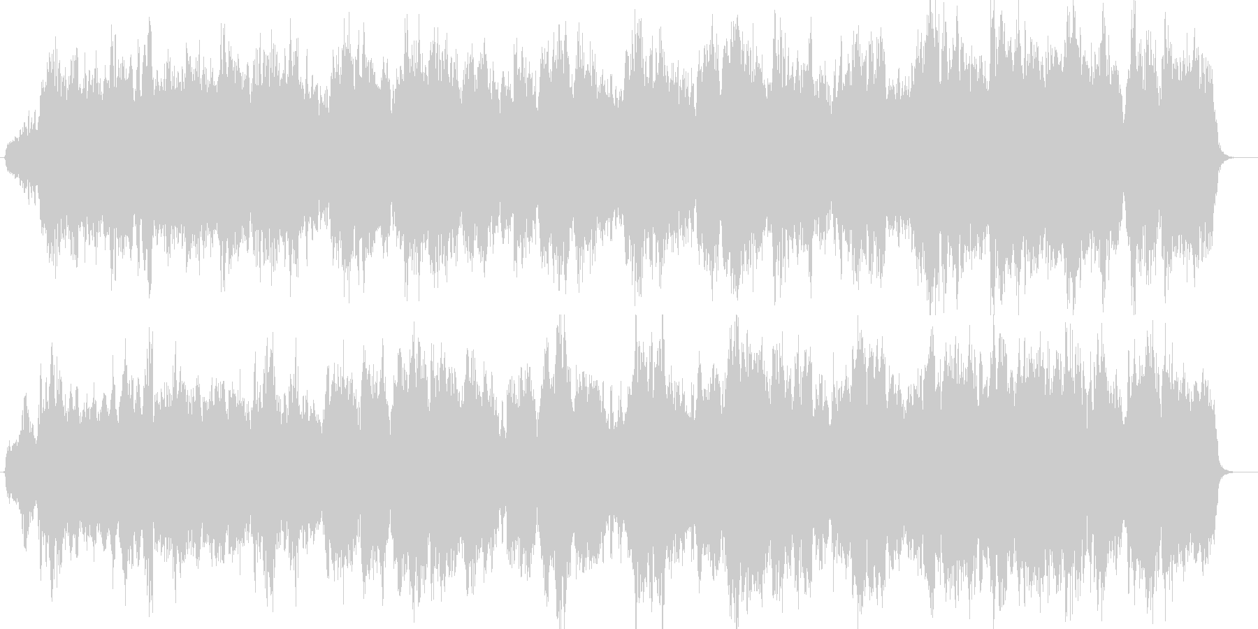 ゆったりとしたオーケストラ楽曲の未再生の波形