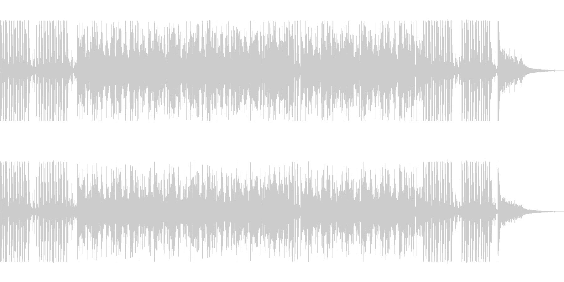 踊りだしたくなるような明るく楽しいBGMの未再生の波形