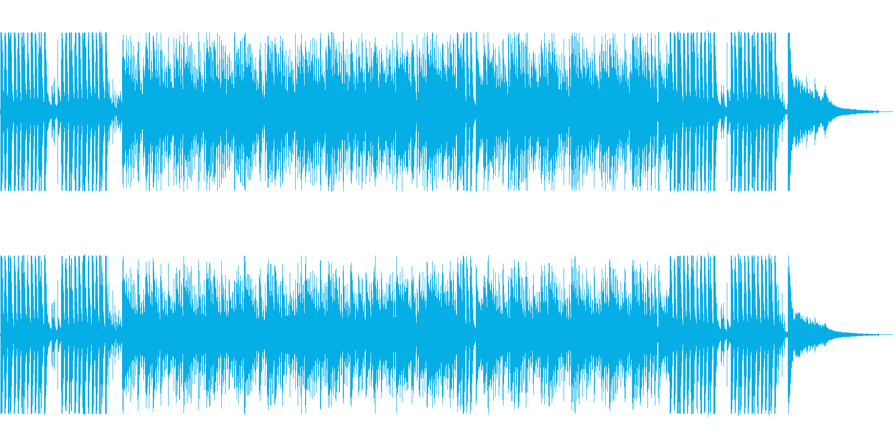 踊りだしたくなるような明るく楽しいBGMの再生済みの波形