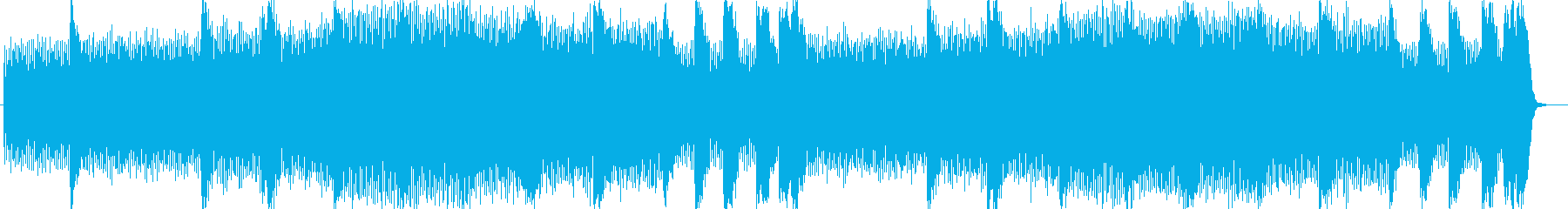 盛大なオープニングのシンセサイザー曲の再生済みの波形