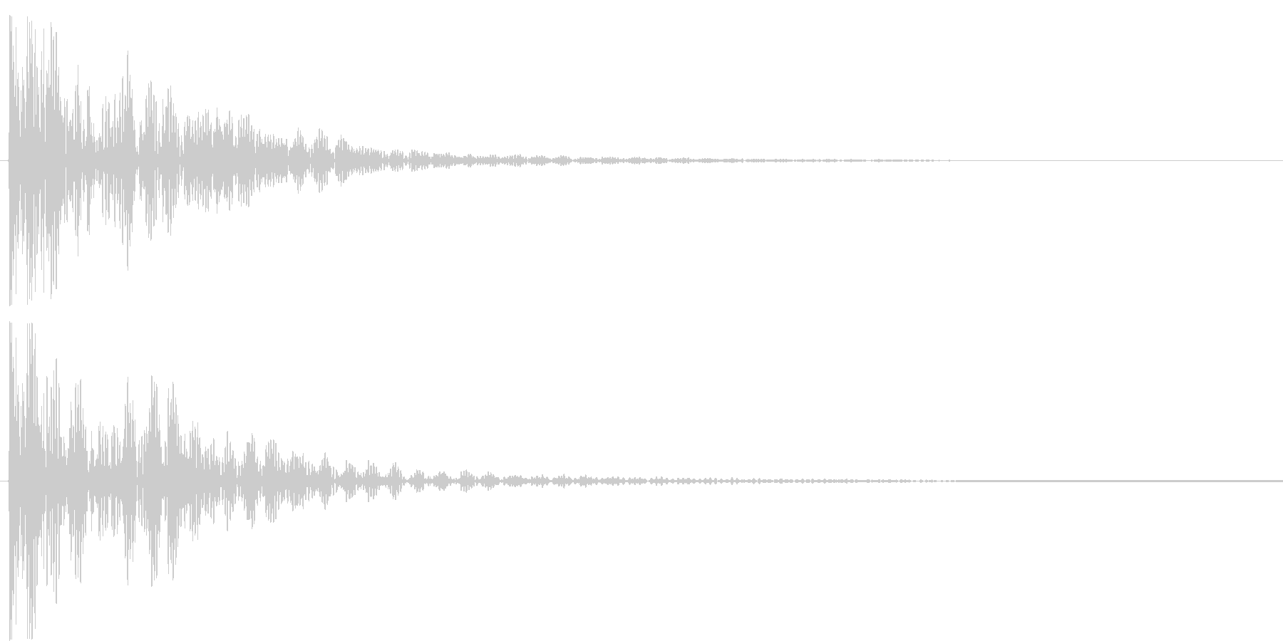 空間的な効果音です。の未再生の波形