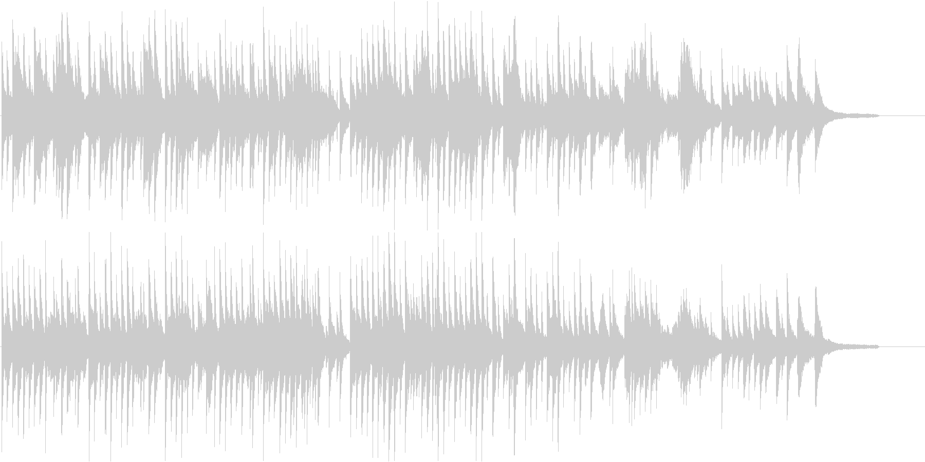 希望を感じさせるピアノ曲の未再生の波形