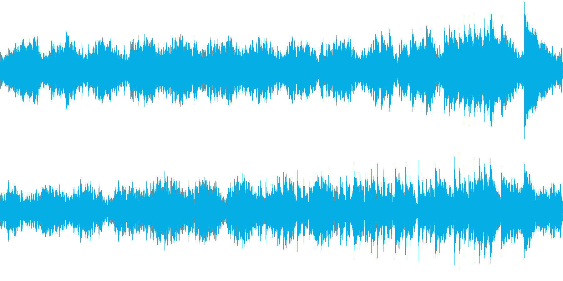 ホラー向き。気持ち悪い不気味なピアノの曲の再生済みの波形