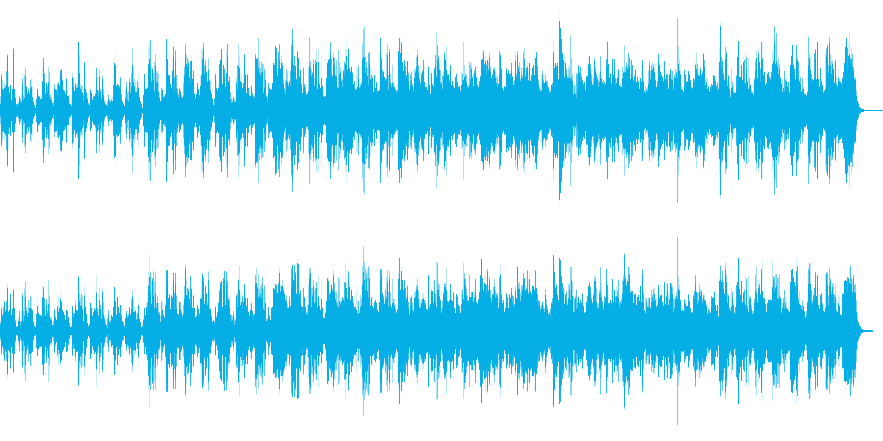 ストリングスとピアノの日常感ある楽曲の再生済みの波形