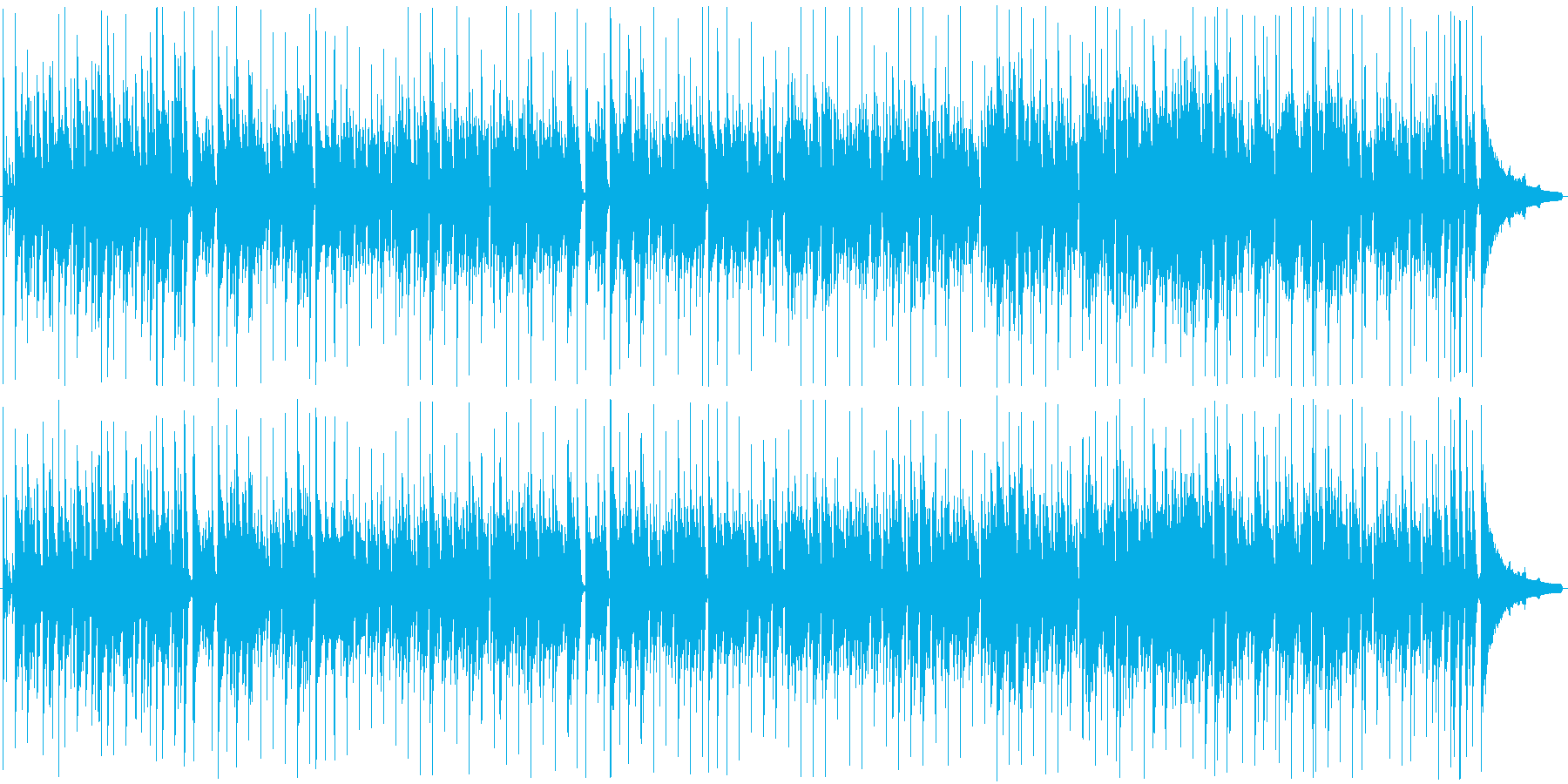 バイオリンの小気味よい旋律が特徴の楽曲の再生済みの波形