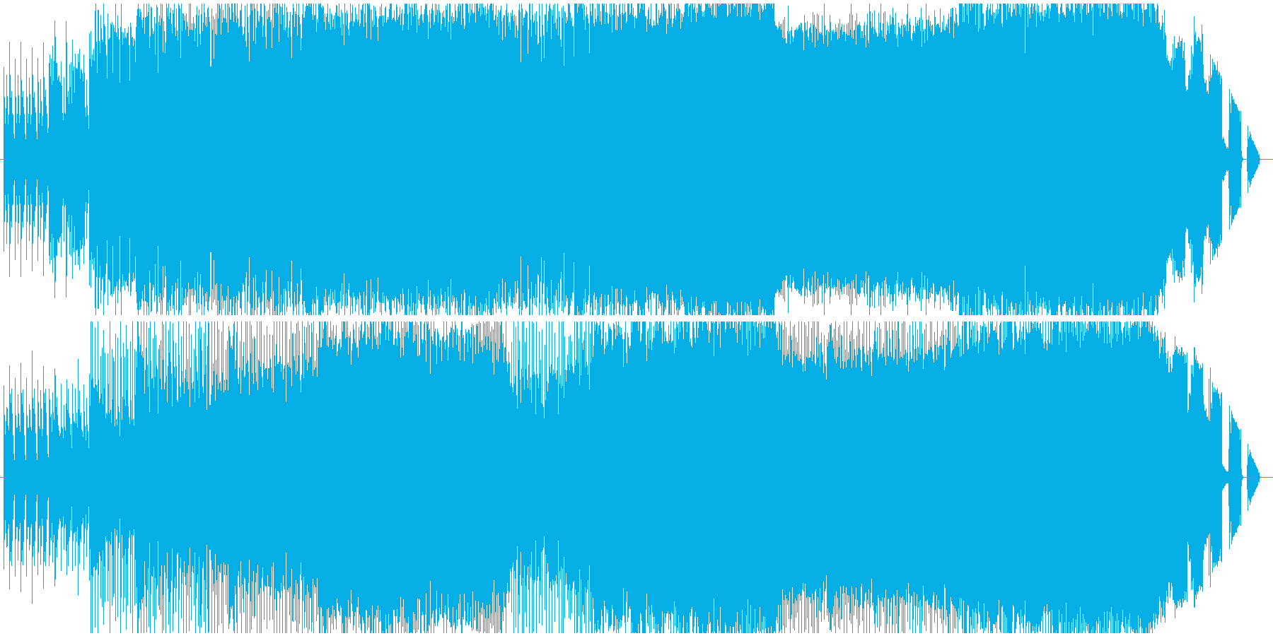 疾走感のあるロック・ポップスの再生済みの波形