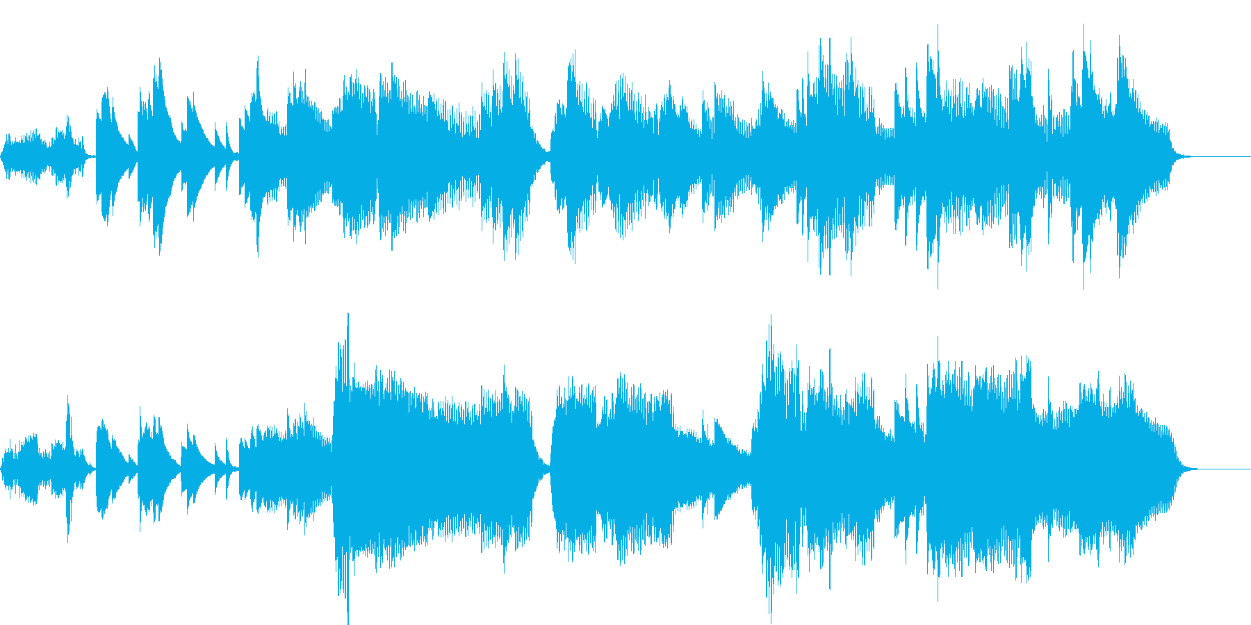 静かな始まりを予感させる曲です。の再生済みの波形