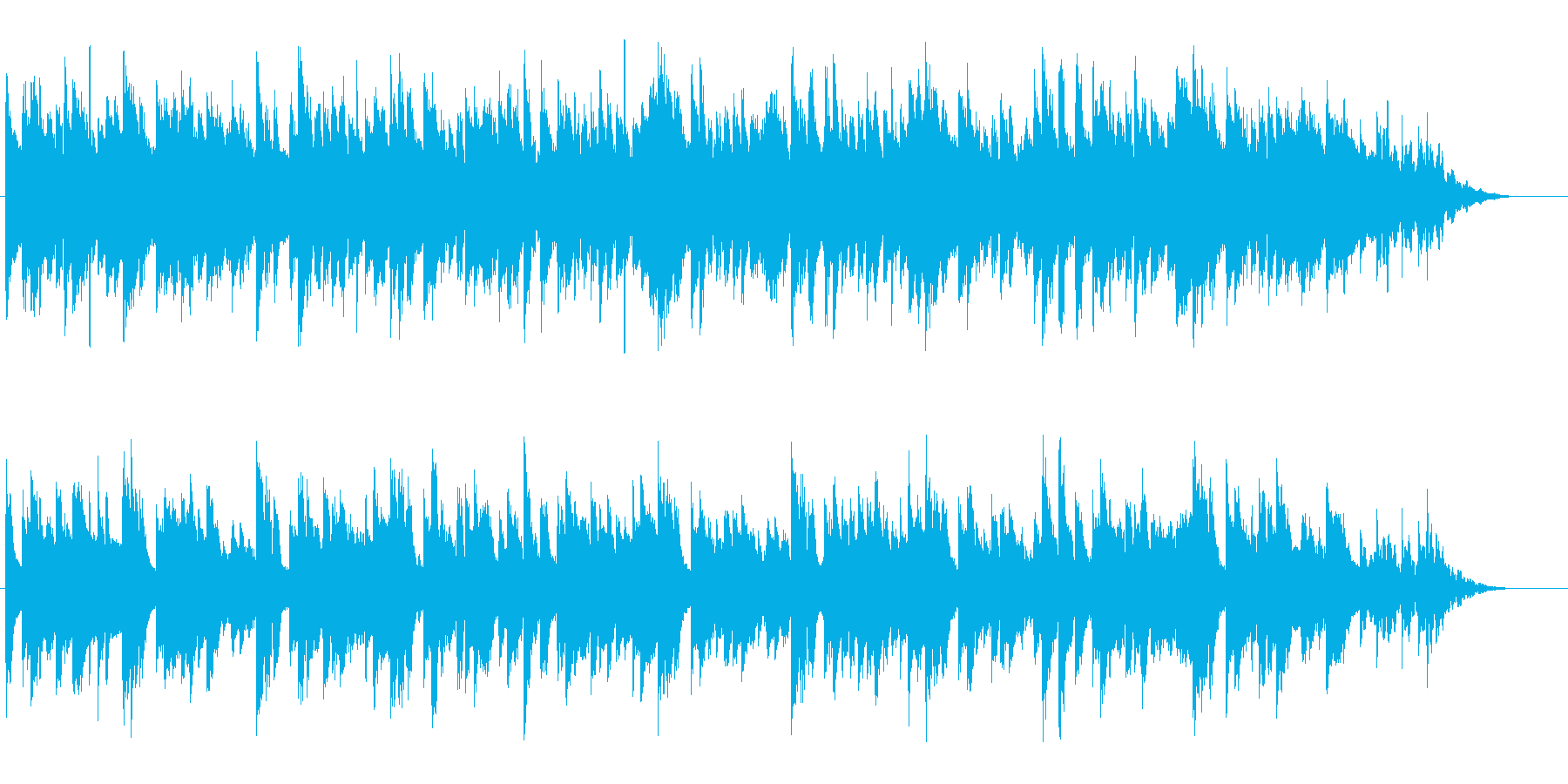 陽気で明るいコミカルな曲の再生済みの波形