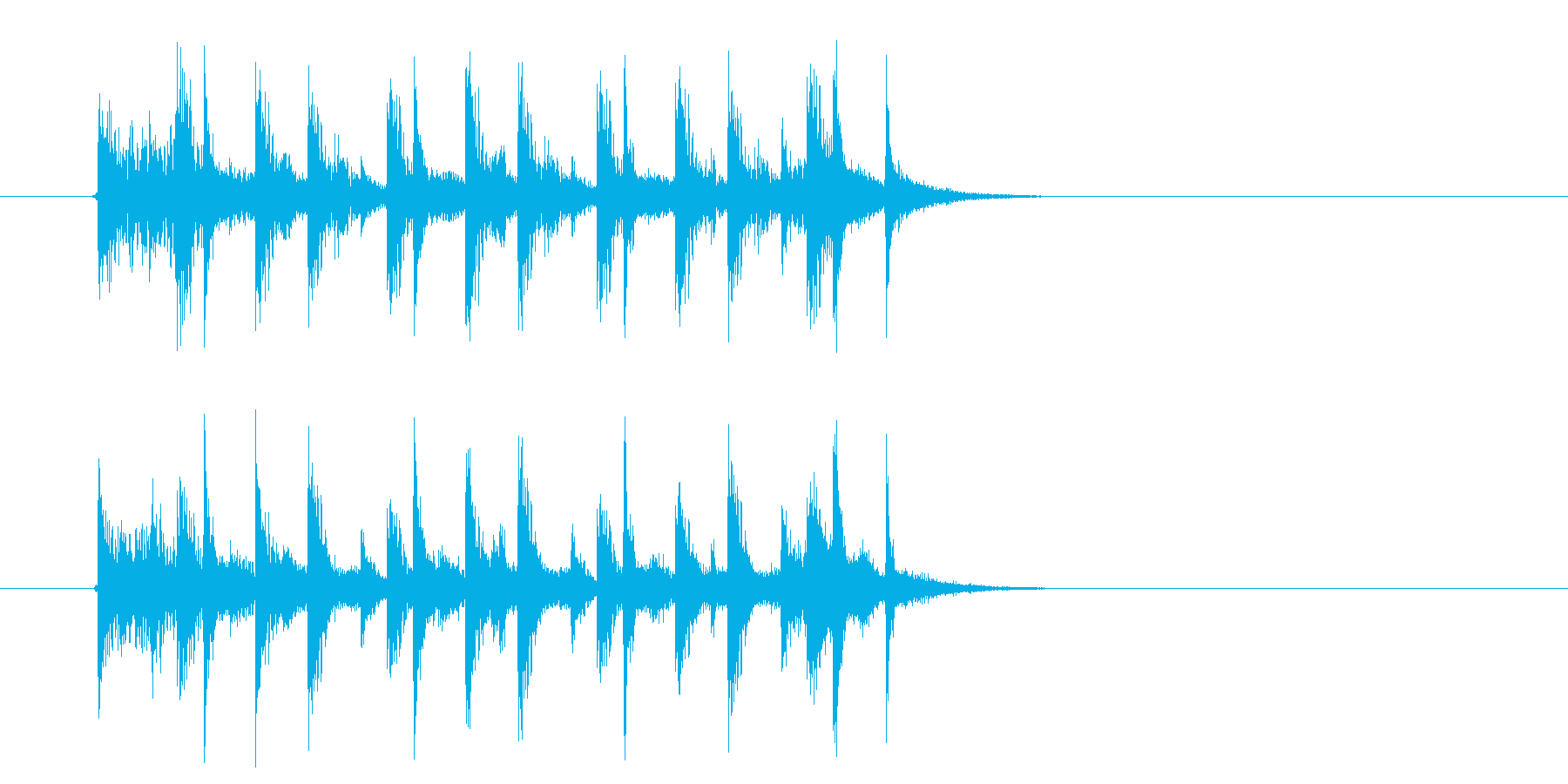 幻想的なアップテンポなテクノ音楽の再生済みの波形