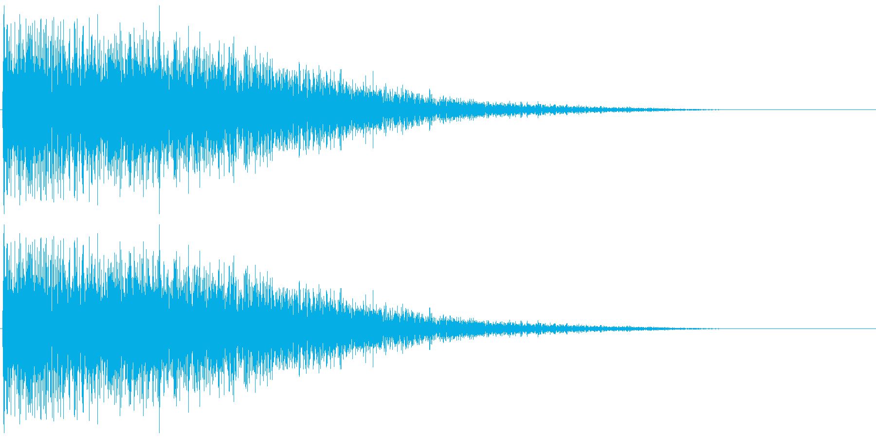 昭和の特撮にありそうな衝撃音(パーン)の再生済みの波形