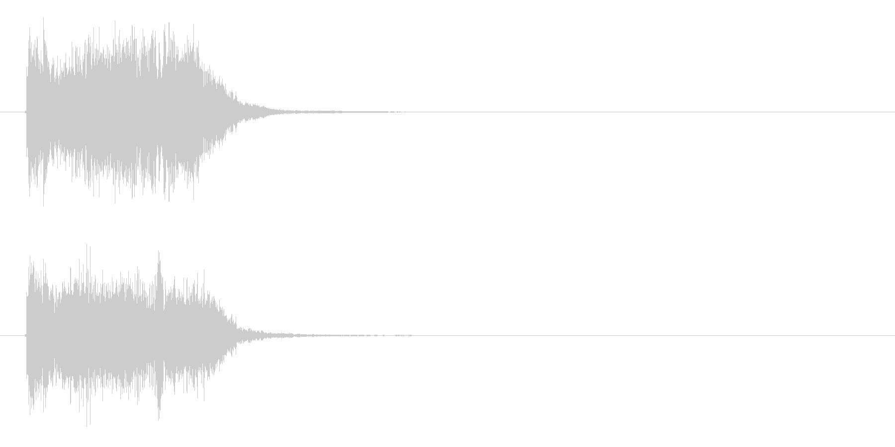 一発ものの効果音的な音楽の未再生の波形