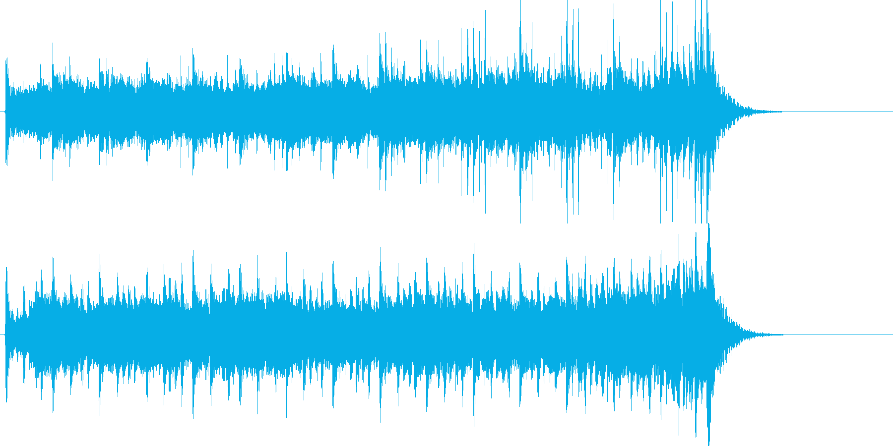 旅の終わりを彷彿とさせる20秒の楽曲の再生済みの波形