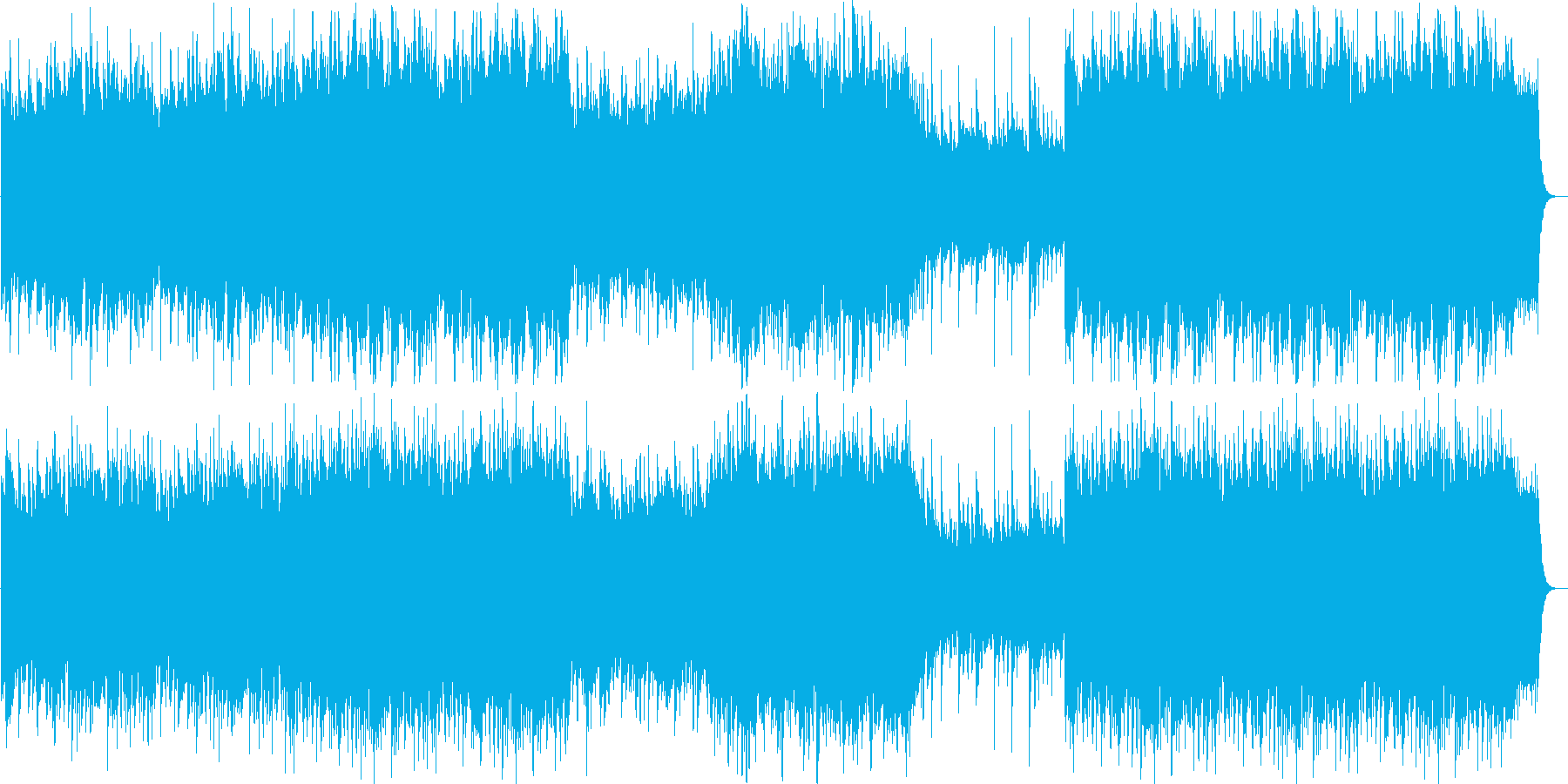 笛を主に使った軽やかなリラックスできる曲の再生済みの波形