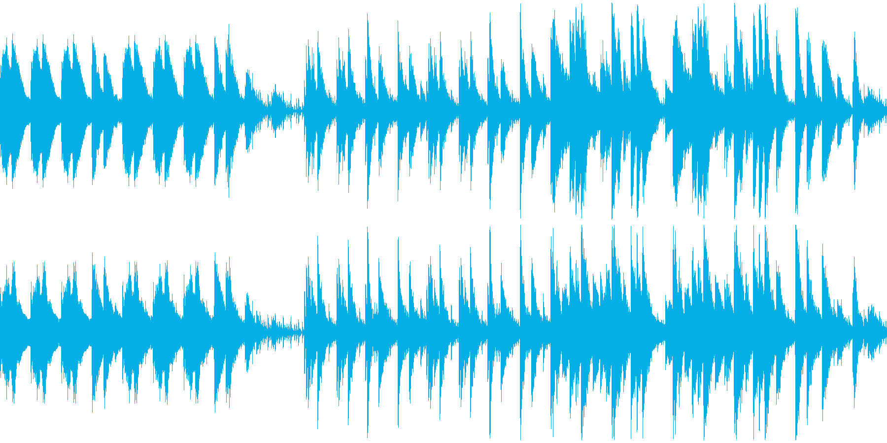 印象画のようなムードのピアノ曲の再生済みの波形