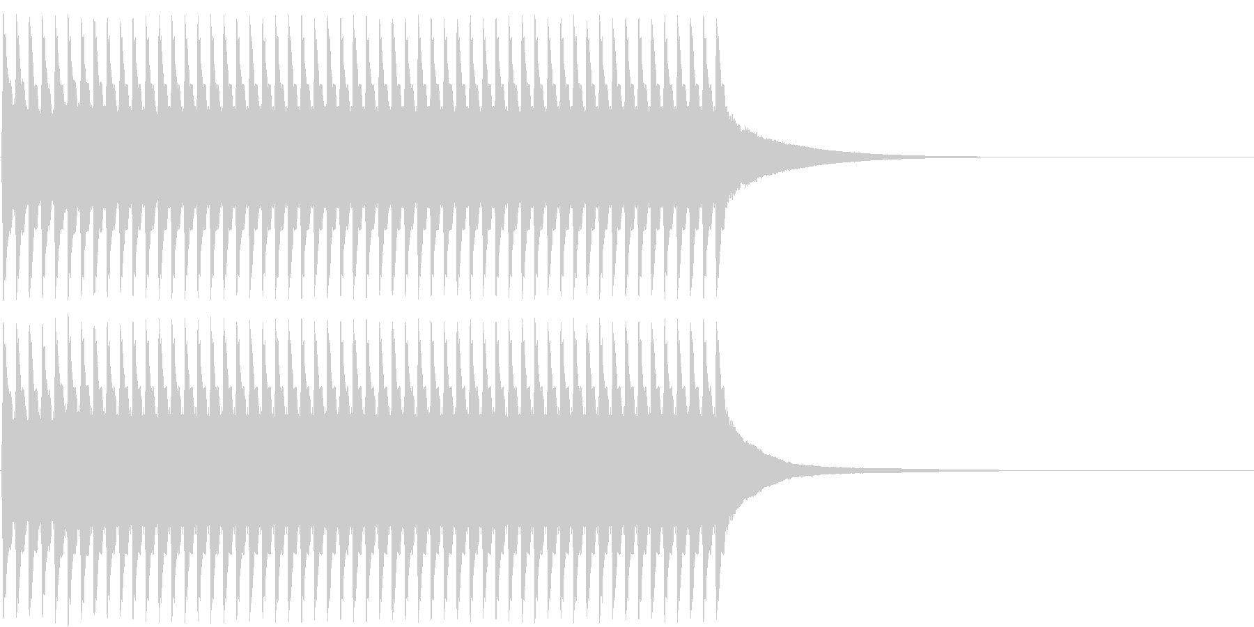 ジリリリ...。目覚まし時計の音(短め)の未再生の波形