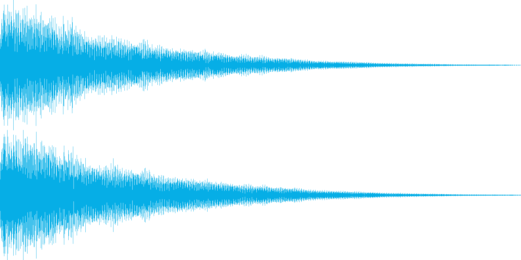汎用性の高いクリック音 キンッの再生済みの波形