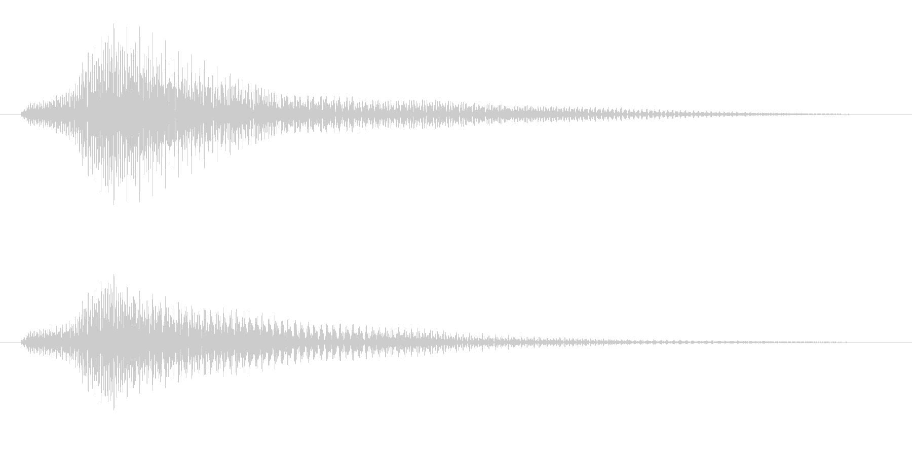 ピッという短いボタン音です。の未再生の波形
