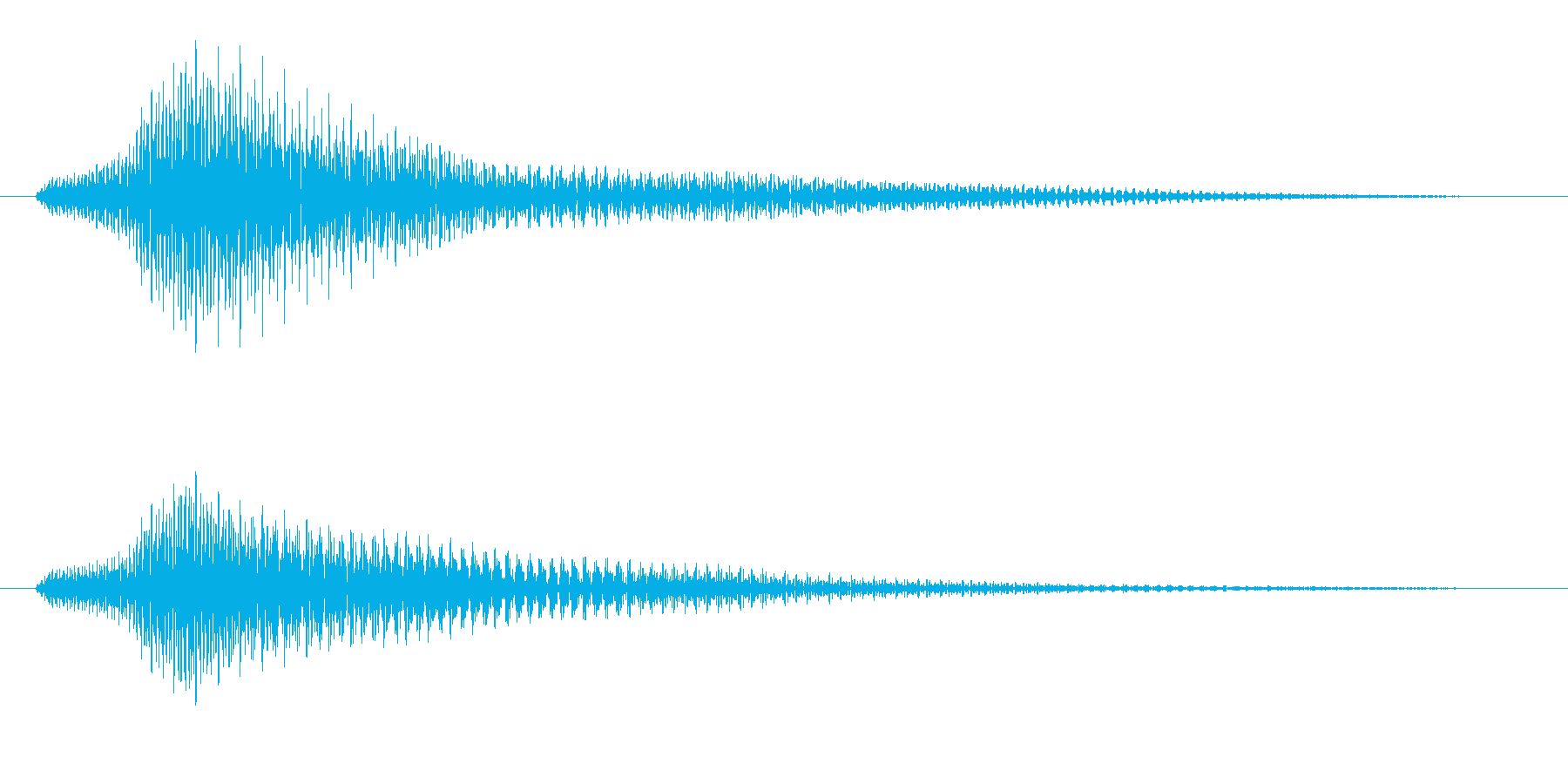 ピッという短いボタン音です。の再生済みの波形