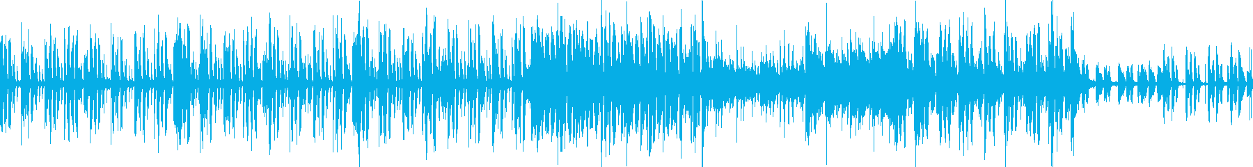 チャイムをアレンジした音を入れたポップスの再生済みの波形
