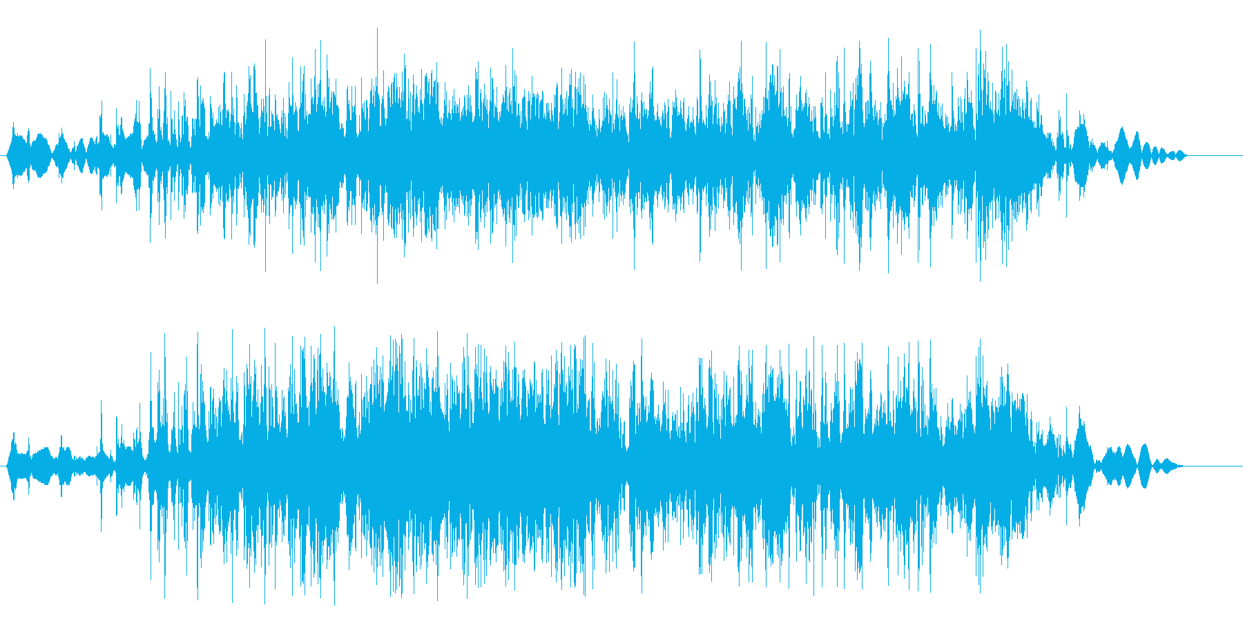 細々したものをばらまいた音の再生済みの波形