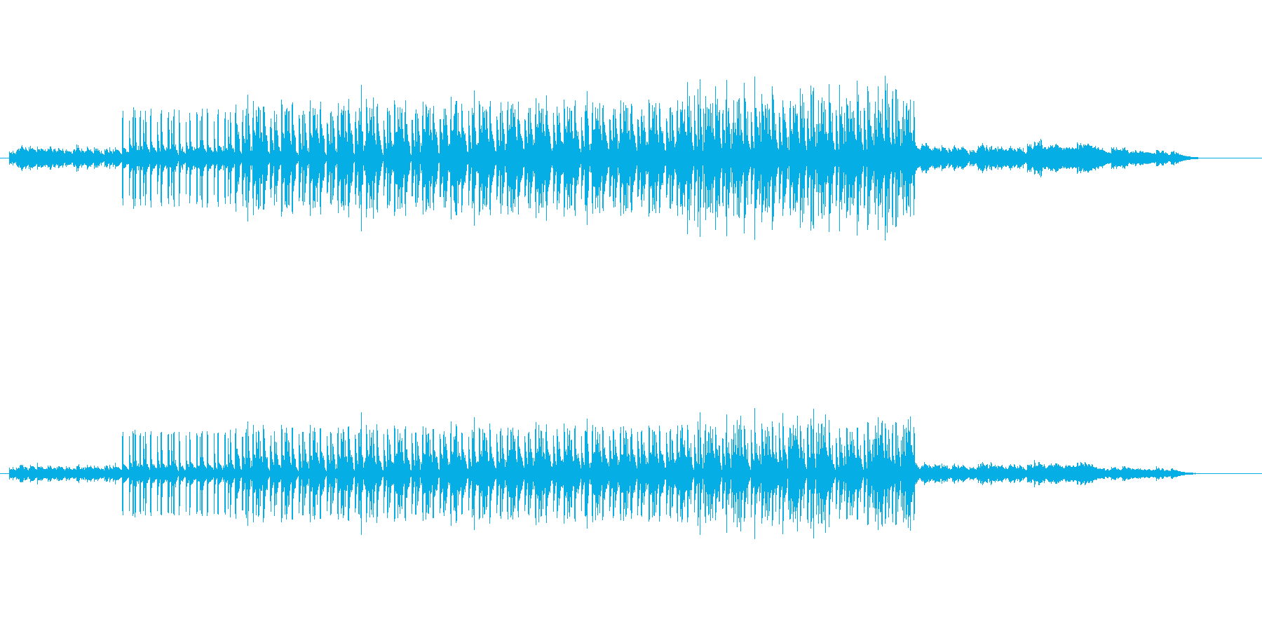 テクノ・ハウス系の曲の再生済みの波形
