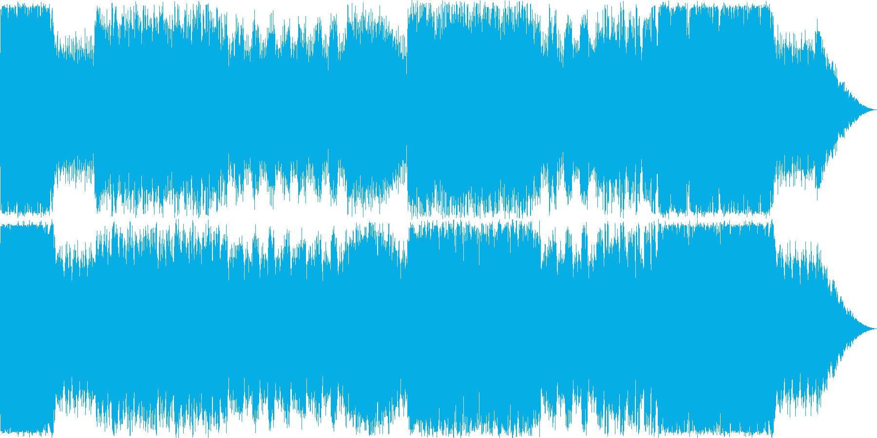 力強い戦闘楽曲の再生済みの波形