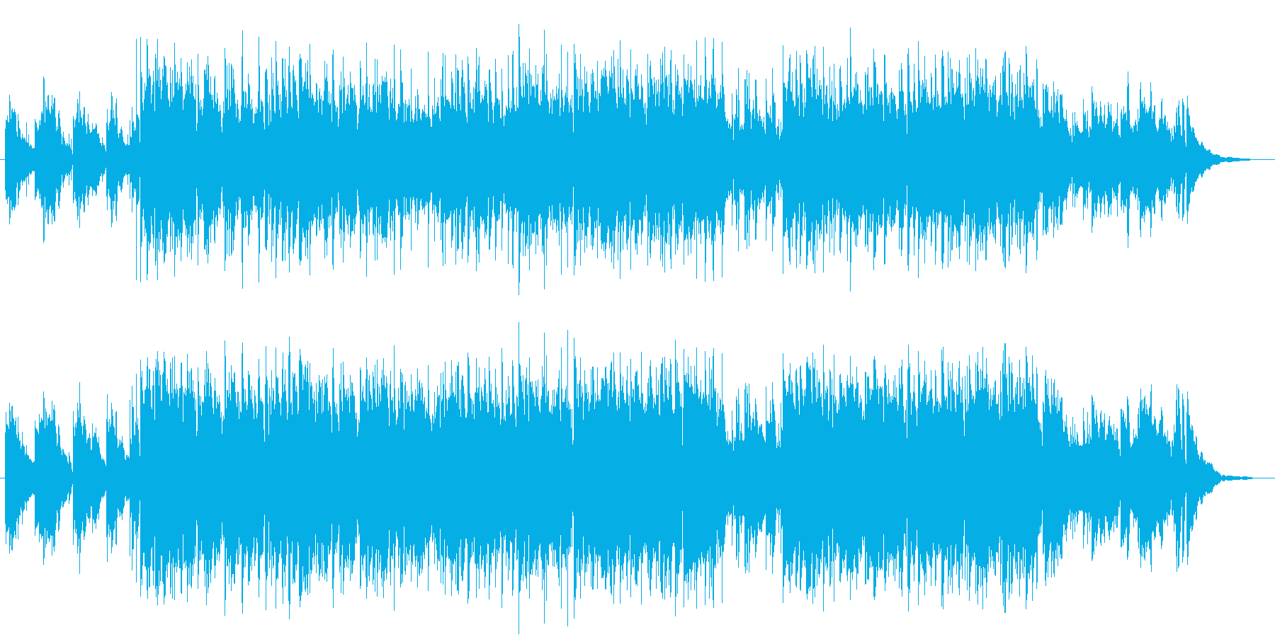 楽しい気持ちになれる明るいメロディの再生済みの波形