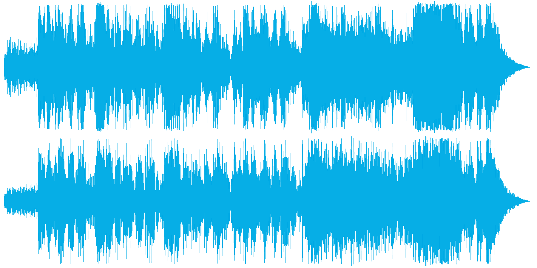 オーケストラアレンジの緊迫した曲の再生済みの波形