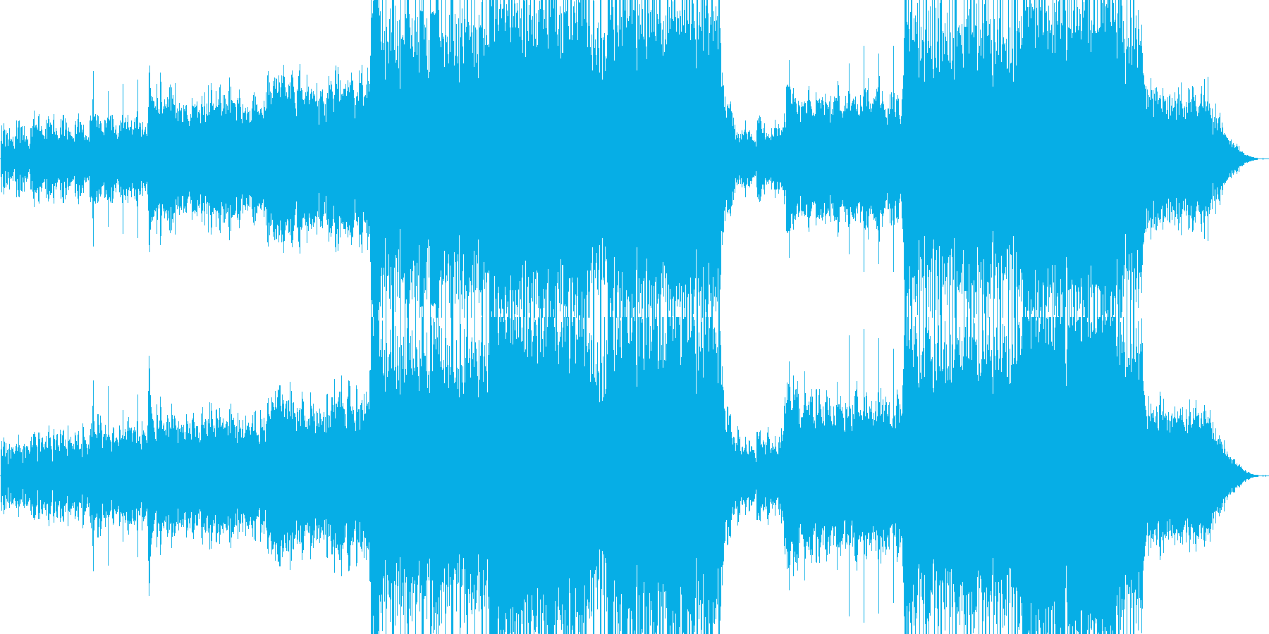 極寒の地のオーロラをイメージした曲の再生済みの波形