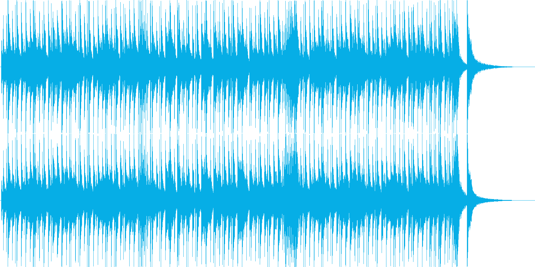 ほのぼのとした口笛風のBGMの再生済みの波形
