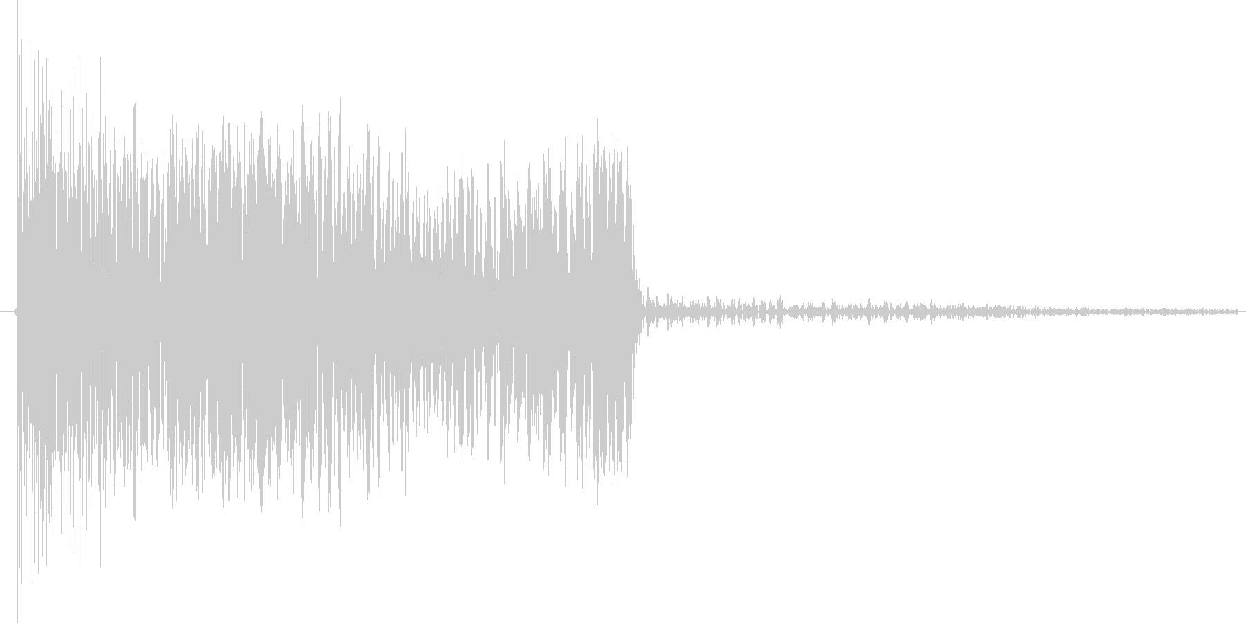 ゲームオーバーのときのような残念な音の未再生の波形
