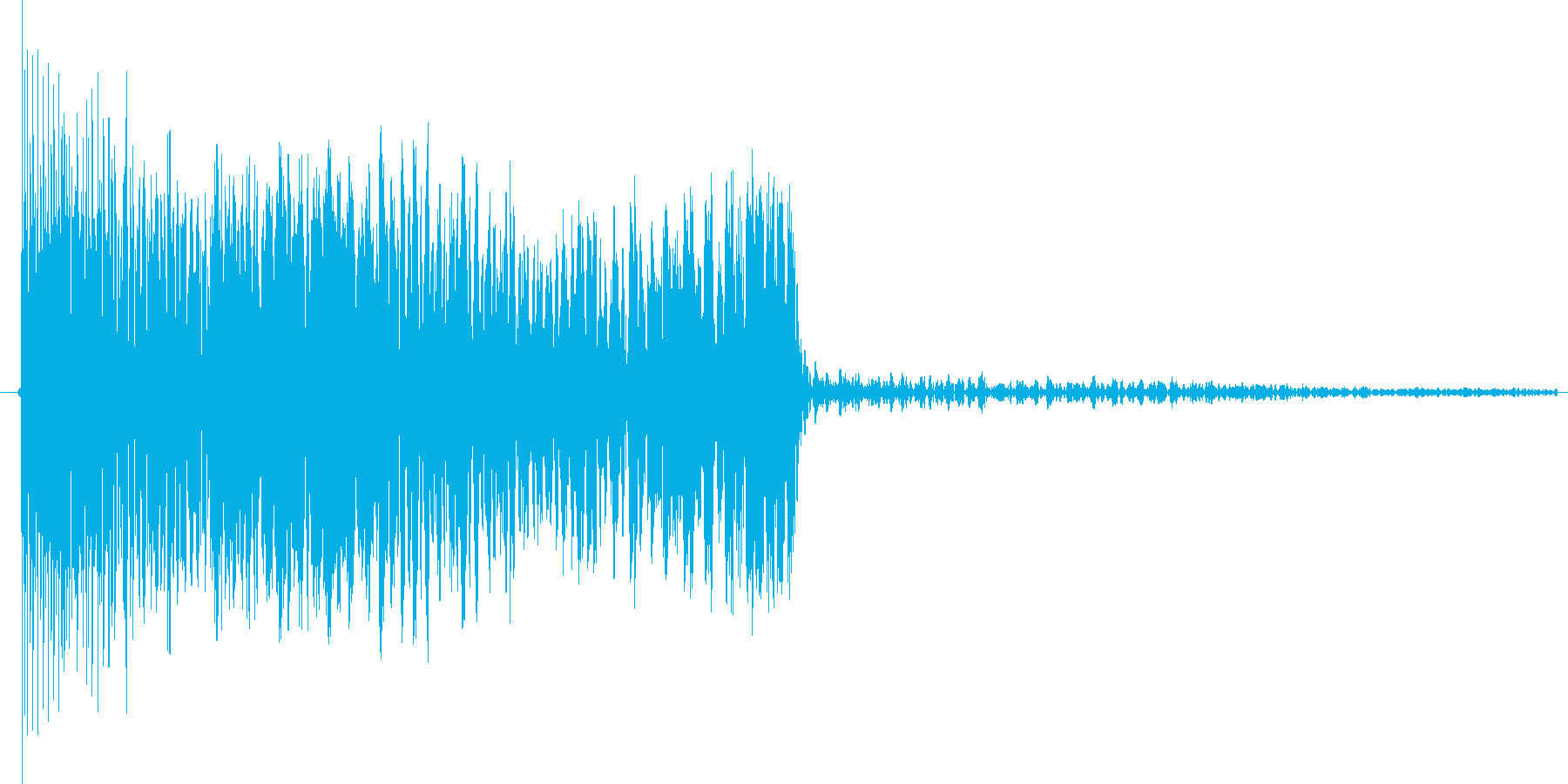 ゲームオーバーのときのような残念な音の再生済みの波形