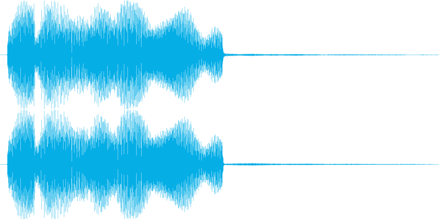 失敗などを表す音です。「とぅるー」の再生済みの波形