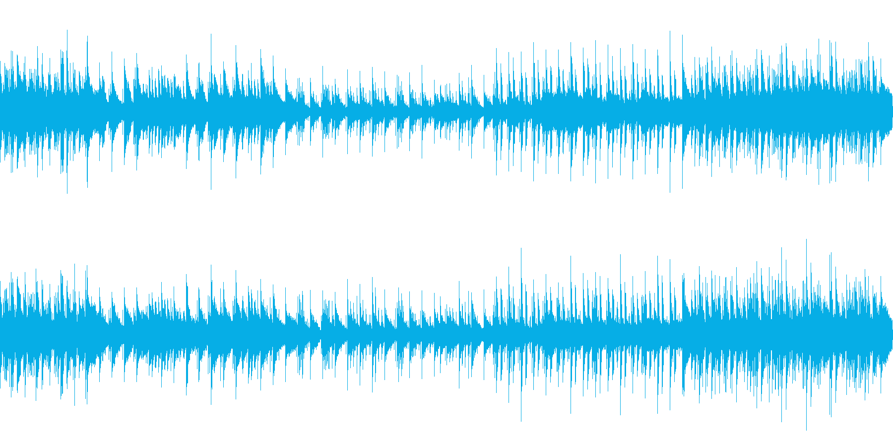 ピアノオーケストラループ音源。ウエディ…の再生済みの波形