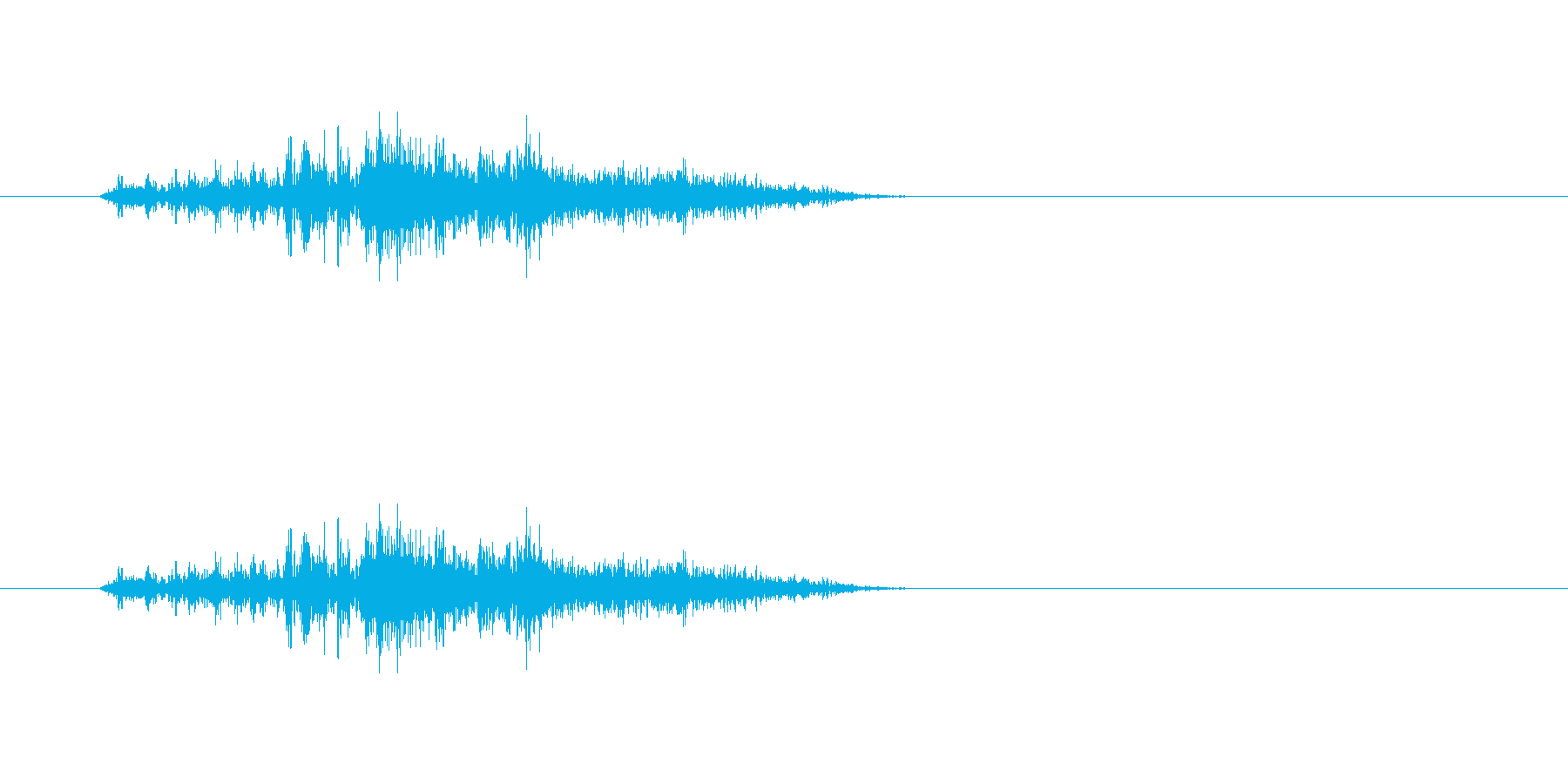 ガラー(扉を閉める音)の再生済みの波形