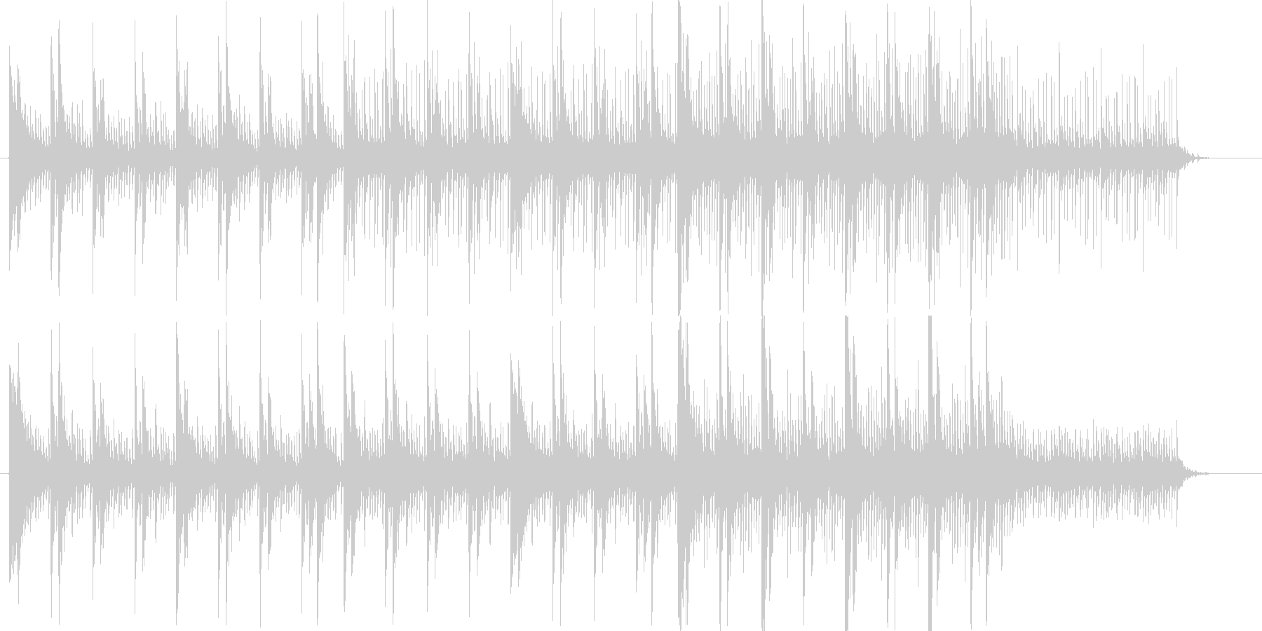 デジタル•アンビエント系の楽曲です。の未再生の波形