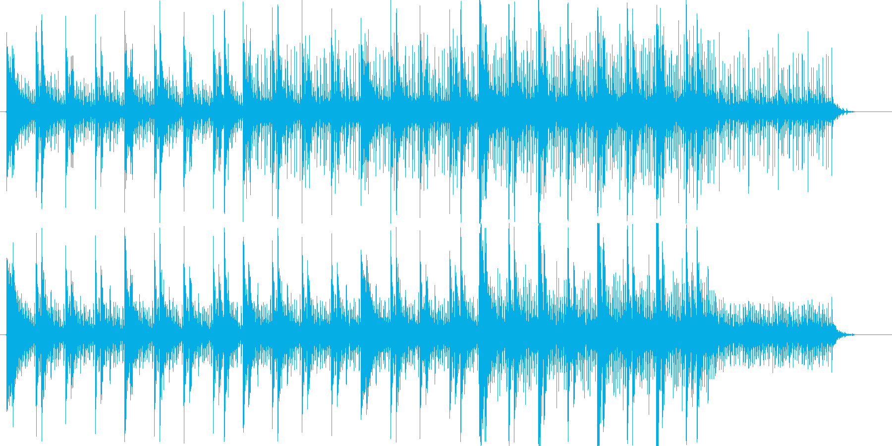 デジタル•アンビエント系の楽曲です。の再生済みの波形