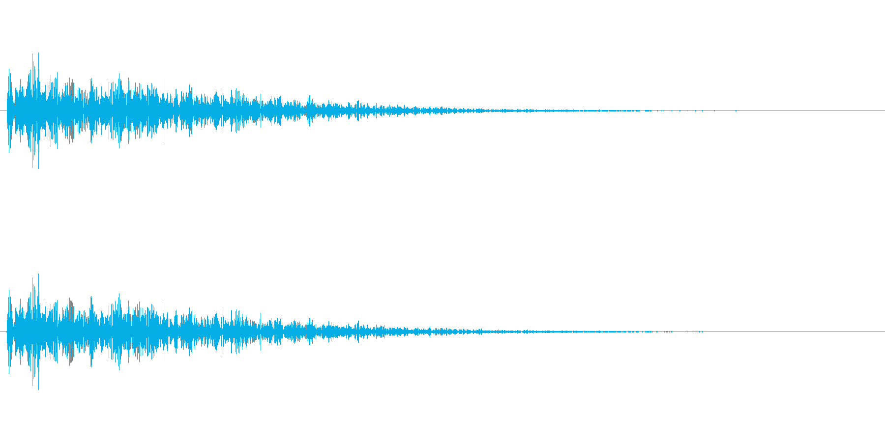 爆発音ですの再生済みの波形