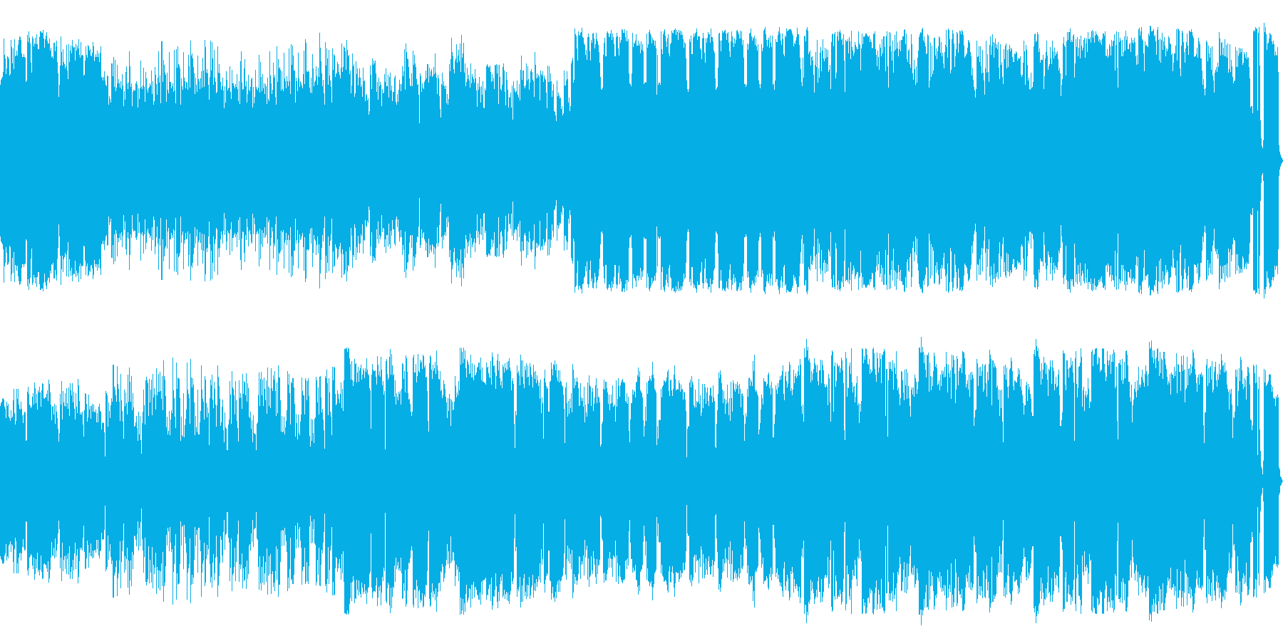ピアノ中心の明るく弾むメロディアスな楽曲の再生済みの波形