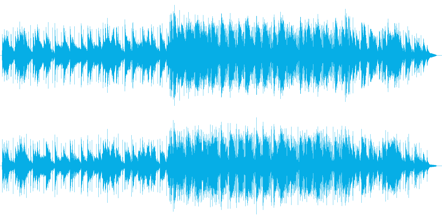 ゆったり明るめのメロディーのリコーダー曲の再生済みの波形